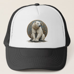 Elegante Polarbär-Illustration Truckerkappe