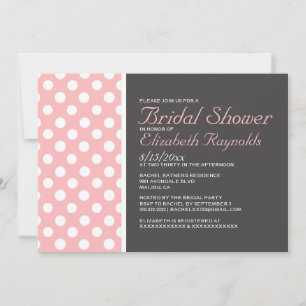 Elegante Polka Dot Bridal Dusche Einladungen