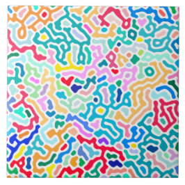 Elegante Polka-Punkte - Ocean Blue und White Fliese