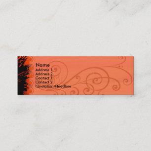 Elegante Poppy Business Card Mini Visitenkarte