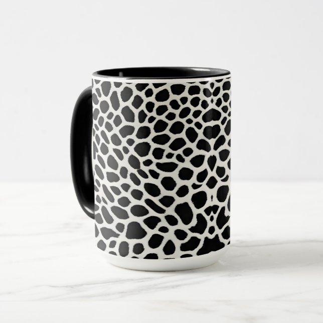 Elegante Popular Luxury White Leopard Collection Tasse (Vorderseite Links)