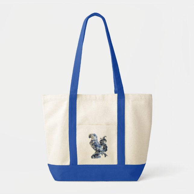 Elegante Porzellan Parrot Tote Tasche (Vorne)