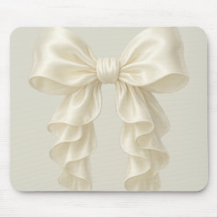 Elegante, posche, girly Schleifen-Kaskaden-Rüsche Mousepad