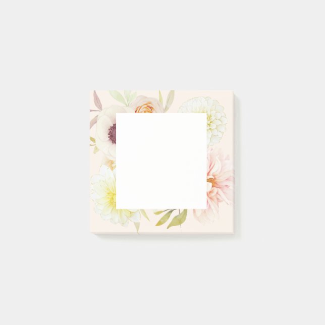 Elegante Post-it-Notizen mit Frühlingsblumen Post-it Klebezettel (Vorderseite)