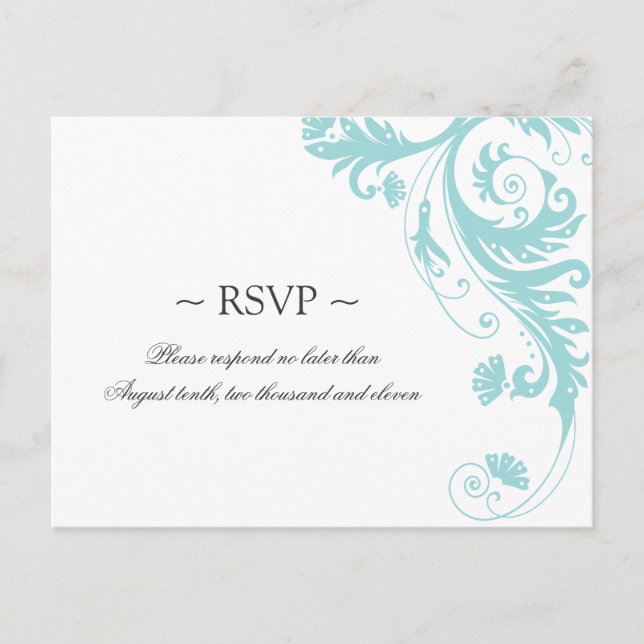 Elegante Postkarten für Hochzeiten (Vorderseite)