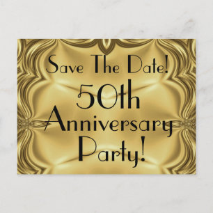 Elegante Postkarten zum 50. Hochzeitstag mit Aufbe