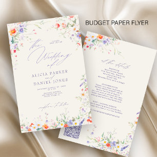 Elegante preiswerte Alles-in-einem-Hochzeitseinlad Flyer