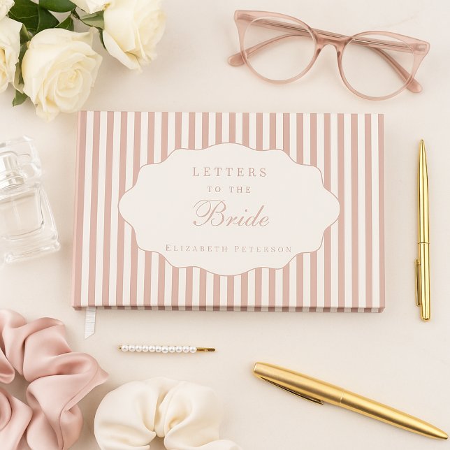 Elegante Preppy-Dusty-Rose Gästebuch (Von Creator hochgeladen)
