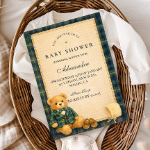 Elegante Preppy-Teddybär-Babyshower
