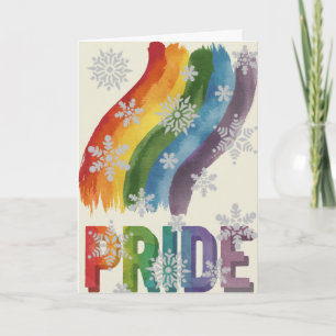 Elegante Pride Art Gay Weihnachtskarte Feiertagskarte