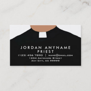 Elegante Priest Collar Business Card Visitenkarte