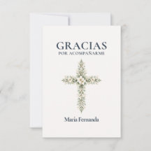 Elegante Primera-Comunión-Kreuz Botanik