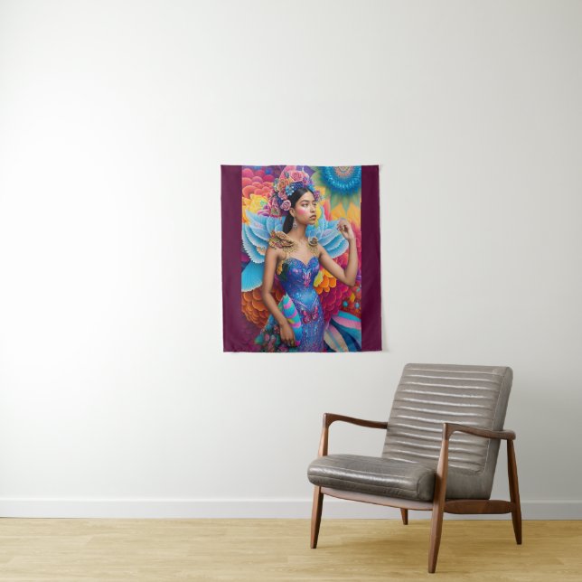 Elegante Prinzessin mit Flügeln  Wandteppich (Beispiel)