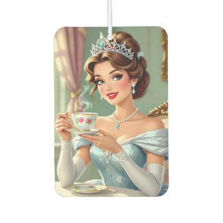 Elegante Prinzessin mit Krone und elegantem Kleid Autolufterfrischer