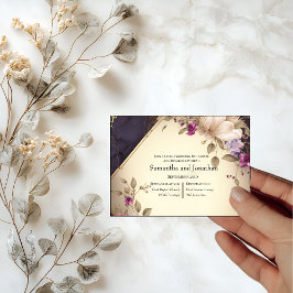 Elegante Probe aus weißem und violettem Marmor Einladung