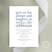 Elegante Probe-Dinner-Liebe & Lachen Minimal