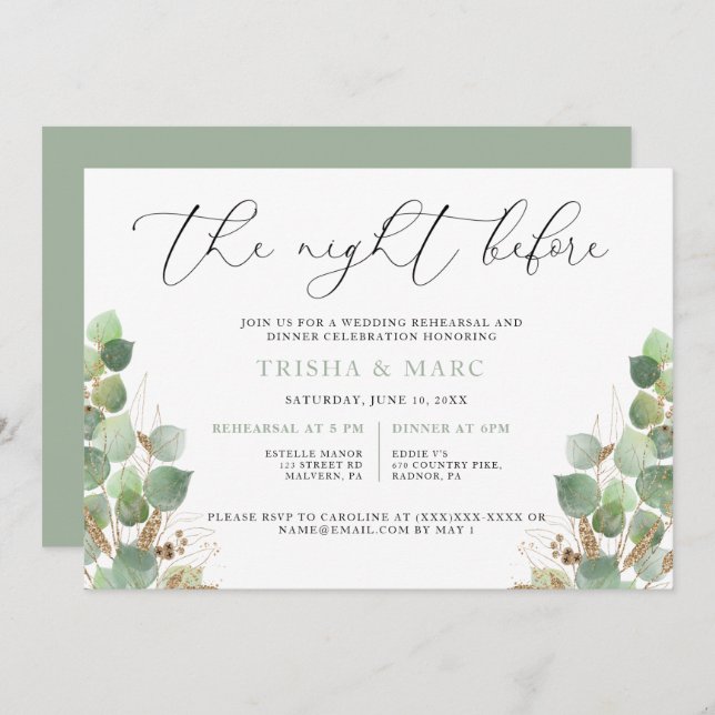 Elegante Probe Frische Pasta machen Einladung (Vorne/Hinten)