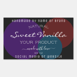 Elegante Produktverpackungsmarken Dunkle Farben Sc Rechteckiger Aufkleber