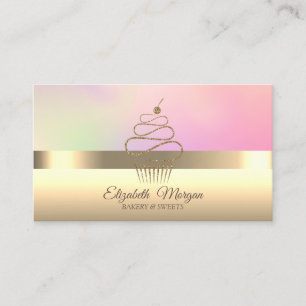 Elegante professionelle Cupcake-Bäckerei Visitenkarte