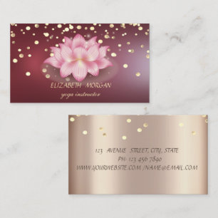 Elegante professionelle Diamanten Dunkelrote Lotus Visitenkarte