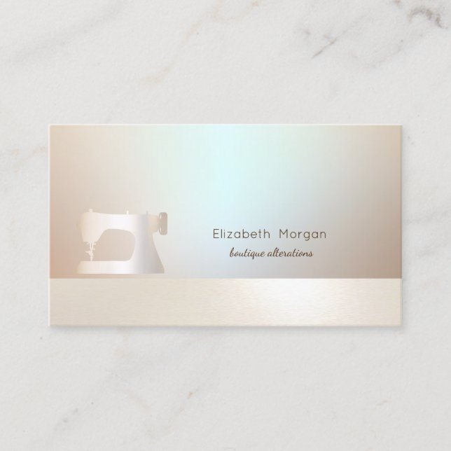 Elegante professionelle einfache goldene Nähmaschi Visitenkarte (Vorderseite)