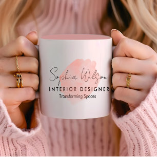 Elegante professionelle Geschäftswasserfarben-Sign Tasse