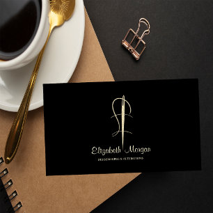 Elegante professionelle, Goldene Nadel näht Änderu Visitenkarte