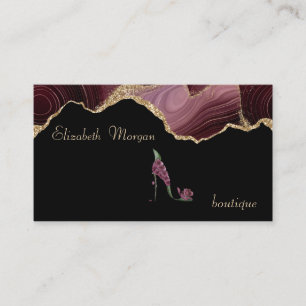 Elegante professionelle High Heels Burgunder Achat Visitenkarte