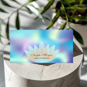 Elegante professionelle Lotusblume Holografisch Visitenkarte