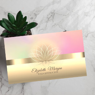 Elegante professionelle Lotusblumen-Yoga-Instrukto Visitenkarte