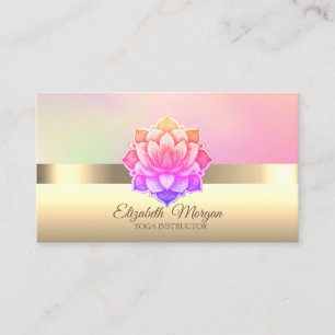 Elegante professionelle Lotusblumen-Yogalehrerin Visitenkarte