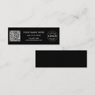 Elegante professionelle schwarze Mini-Karte für da Telefonnummerkarte