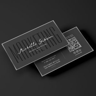 Elegante professionelle silber-schwarze Vermarktun Visitenkarte