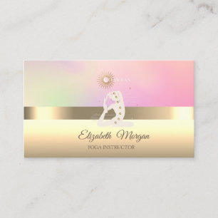 Elegante professionelle Yoga-Lehrerin Mädchen Chak Visitenkarte