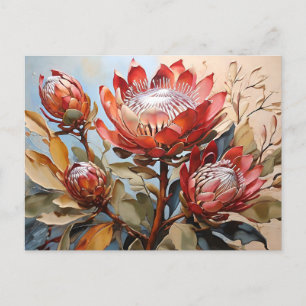 Elegante Protea Kunst, Dichtung und Musik Postkarte