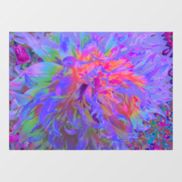 Elegante Psychedelic Decorative Dahlia Blume Fensteraufkleber