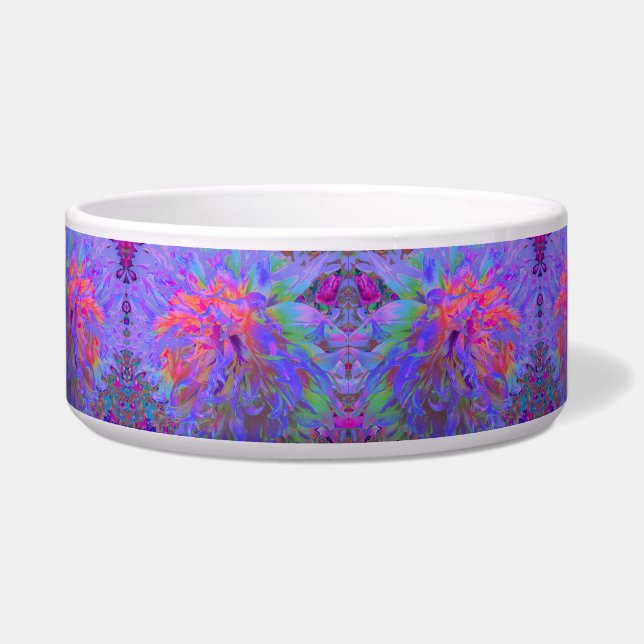 Elegante Psychedelic Decorative Dahlia Blume Napf (Rechts)