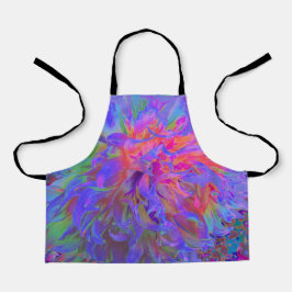 Elegante Psychedelic Decorative Dahlia Blume Schürze