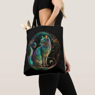 Elegante psychedelische Katze moderne Kunst