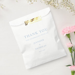 Elegante Puderblaue Dankeschön-Hochzeit Geschenktütchen