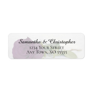 Elegante Pum Lila Rose Hochzeit Rücksendeadresse