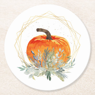 Elegante Pumpkin-Untersetzer Runder Pappuntersetzer