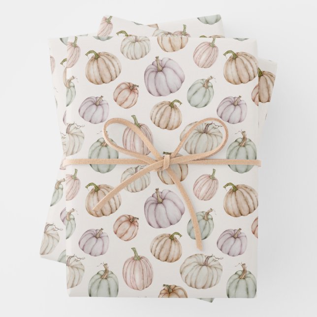 Elegante Pumpkins Fall Baby Shower Geschenkpapier Set (Beispiel)