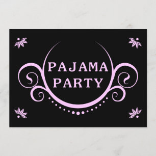 elegante Pyjama-Party Einladung