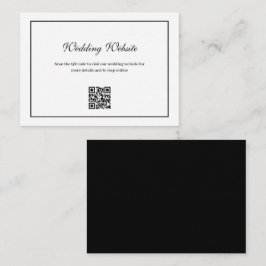 elegante QR Code Hochzeitswebsite Begleitkarte