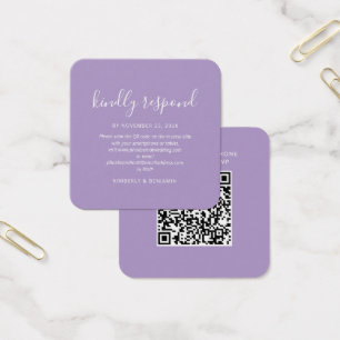 Elegante QR-Code kontaktlose Hochzeits-RSVP-Minika