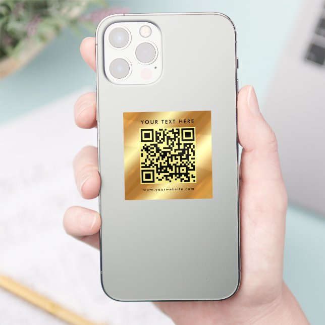 Elegante QR-Code-Vorlage für benutzerdefinierte Te Aufkleber (Telefon)