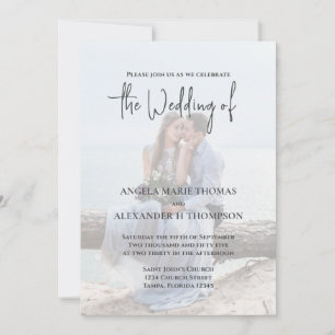 Elegante QR-UAWG-Fotovorlage Einladung