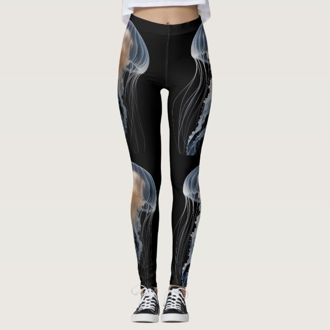 "Elegante Quallenfische Leggings: Einzigartig im O Leggings (Vorderseite)