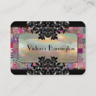 Elegante Quilt-Runde Visitenkarte